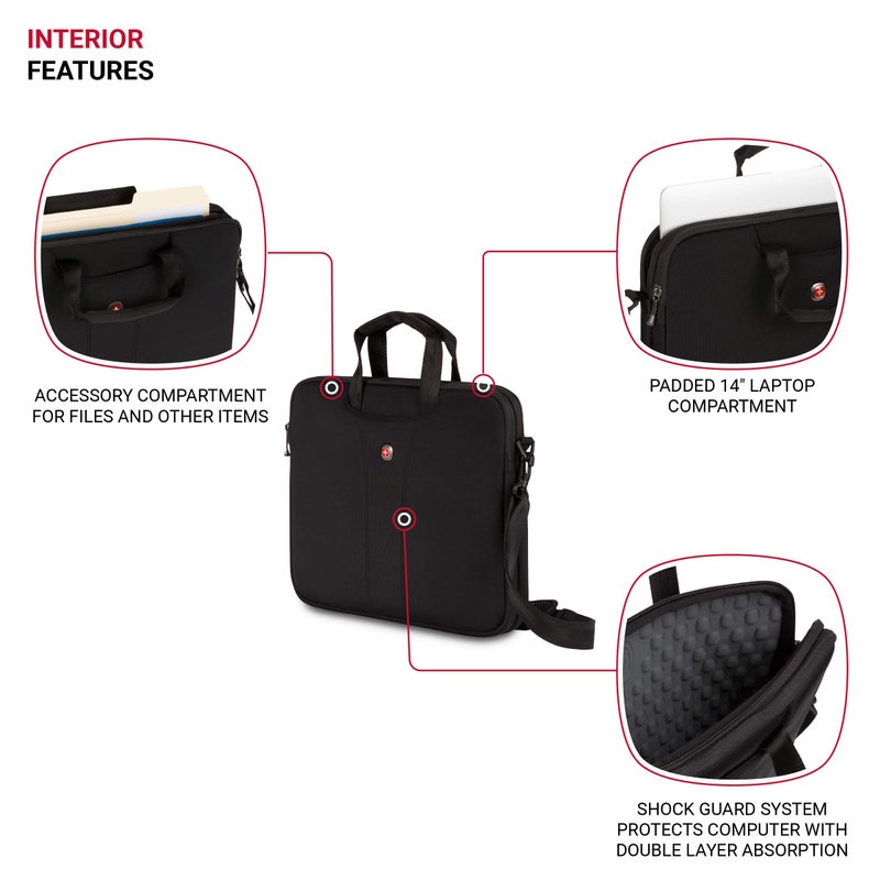 Wenger Legacy 14.1 Inch Ultra Computer Slimcase, Black, One Size - Image 2